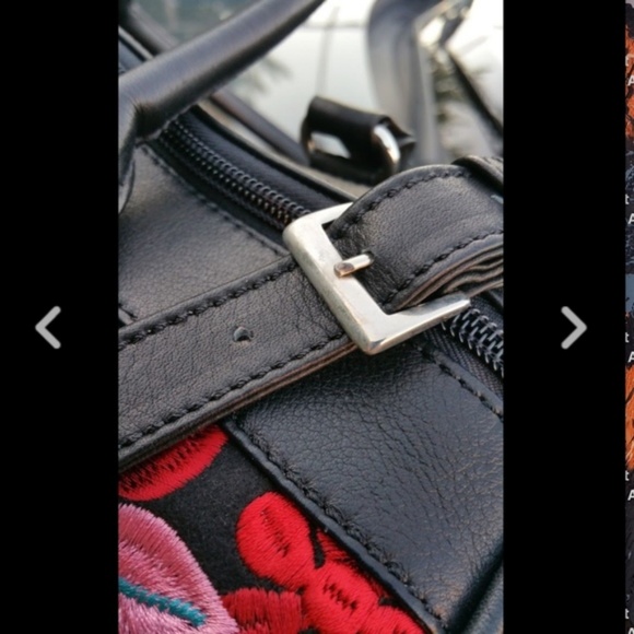 SOLD NEW Detenté Leather Floral Convertible Bag - Picture 5 of 8